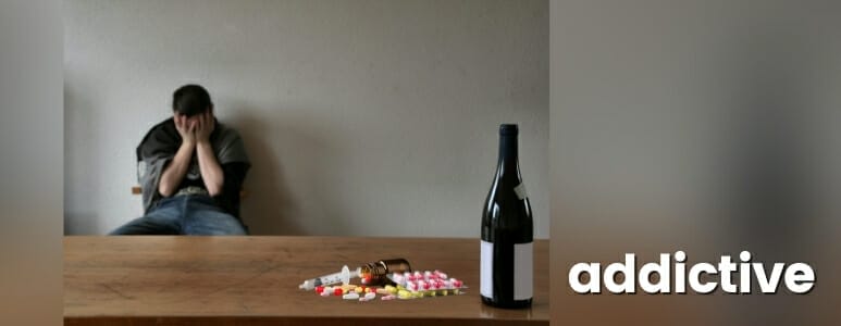 Man with alcohol addiction