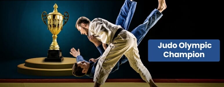 Olympic Judoka Performing A Judo Throwing Technique