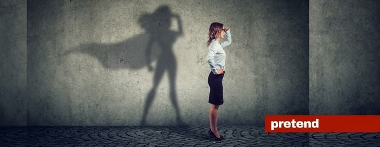 Woman With Superhero Shadow