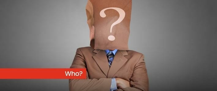 Man With Question Mark Paper Bag On His Head
