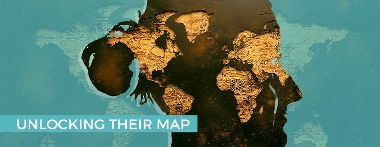 World Map With Woman's Silhouette